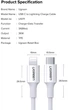 Kabel Ugreen US171 USB 2.0 Type-C M-Lightning m 3 A Nickel Plating ABS Shell 1.5 m White (6957303867486) - obraz 7