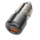 Автомобільний зарядний пристрій Cristal Mini Borofone BZ20A Smart 83W Dual Port PD65W of QC3.0 3A при 5V Black - зображення 2