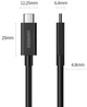 Кабель Ugreen US501 USB 4.0 Thunderbolt Type-C M-M 8K/40Гбіт/с 0.8 м Black (30389) - зображення 3