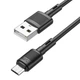 Кабель Hoco X83 USB to MicroUSB 1m черный - изображение 4