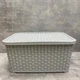 Корзина для побутових речей з кришкою "Ротанг" 18 л 39*29*19 см Irak Plastik SP-296 сіра - изображение 1