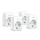 Розумна розетка Wi-Fi TP-Link Tapo P100(4-pack) настінна Android/iOS Білий - зображення 1