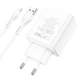 Мережевий зарядний пристрій Hoco C102A 4USB Micro QC3.0 28.5W White - зображення 4