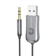 Bluetooth ресивер в автомобіль BOROFONE BC44 Soul Car AUX BT5.5 Receiver With Cable аудіо адаптер Metal Gray - зображення 1