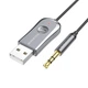 Bluetooth ресивер в автомобіль BOROFONE BC44 Soul Car AUX BT5.5 Receiver With Cable аудіо адаптер Metal Gray - зображення 4