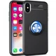 Чехол TPU Ring для Iphone X бампер с кольцом противоударный Black-Blue - изображение 1