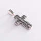 Серебряный православный крестик "Распятие Христово. Деисус. Икона Божией Матери "Всецарица". Вмч. Пантелеимон" 133098 Онікс - изображение 4
