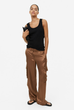 Жіночі штани карго H&M (55968) XS Коричневі - изображение 6