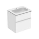 Тумба с раковиной Geberit iCon slim rim 60 см, корпус и фасад - белый мат / ручки - белый мат 502.335.01.3 - изображение 1