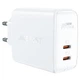 Сетевое зарядное устройство acefast a29 pd50w gan (usb-c+usb-c) dual port charger white - изображение 1