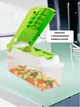 Багатофункціональний мультислайсер для овочів та фруктів Nicer Dicer Зелений + набір насадок - зображення 2