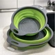 Дуршлаг силиконовый складной большой + маленький Collapsible filter baskets корзина для слива - изображение 2