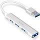 Портативний USB-A HUB / концентратор Digital Lion UH05, хаб 4в1: 3 x USB 2.0, 1 x USB 3.0, Silver - зображення 2