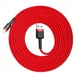 Кабель USB Baseus Cafule Lightning Cable 3M 2A Червоний (CALKLF-R09) - зображення 1