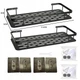 Металлическая полка для ванной Art-Home Bath Holder самоклеящеюся, прочная до 10 кг Черная - изображение 8