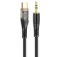 Кабель HOCO 3.5 mm to Type-C Transparent Discovery Edition Digital audio conversion cable UPA25 |1M| Колір Black - зображення 6