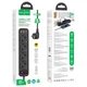 Удлинитель сетевой HOCO Aura 4-bit extension cable socket fast charge NS1 |2USB/1Type-C, 4Sockets, 4000W, 20W/3A, PD/QC, 1.8m| - изображение 2
