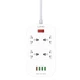 Удлинитель сетевой LDNIO SC4407 |2500W, 2m EU Plug, 4 USB, 4 Sockets. QC3.0, 3.1A|/8W| белый - изображение 5