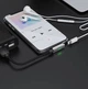 Переходник HOCO 3-in-one Lightning cable to charging / Sync / Audio LS28 |0,22m, 2.4A| серый - изображение 2