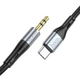 Кабель HOCO 3.5 mm to Type-C silicone digital audio conversion cable UPA22 |1M| Колір White - зображення 6