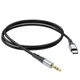 Кабель HOCO 3.5 mm to Type-C silicone digital audio conversion cable UPA22 |1M| Колір White - зображення 5