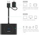 USB-hub Ugreen CR113/40850 USB 3.0 + USB-C (6957303848508) Czarny - obraz 2