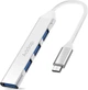 Портативный USB Type-C HUB / концентратор UH05-C, хаб 4в1: 3 x USB 2.0, 1 x USB 3.0, Silver - изображение 2