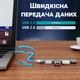 Портативный USB Type-C HUB / концентратор UH05-C, хаб 4в1: 3 x USB 2.0, 1 x USB 3.0, Silver - изображение 7