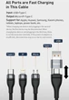 Кабель Baseus 100w 3 в 2 Type-C + Lightning + microUSB - USB+Type-C 1.2 м - зображення 2