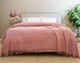 Покрывало турецкое вафельное жаккардовое Zeron 245x265 Pembe - изображение 1