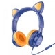 Беспроводные Наушники Bluetooth Hoco W36 с кошачьими ушками синий (753724) - изображение 1