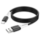 Кабель HOCO X82 USB to Type-C 3A, 1m, silicone, silicone connectors, Black - изображение 1