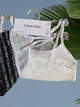 Топы 3 шт Calvin Klein S 6 лет 116 см Черный-серый-белый - изображение 4