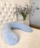 Подушка для беременных и кормления Comfort, шарики пенополистирола, голубая - изображение 1