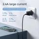 Зарядний пристрій JOYROOM Mini dual port smart fast charge L-2A121 | 2USB, 2.4A | black - зображення 6