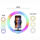 Кольцевая LED лампа для селфи MJ26 RGB 26 см БЕЗ ШТАТИВА - изображение 5