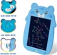 Детский графический планшет для рисования A-Toys Writing Tablet LCD DC 101 на батарейке, со стилусом Голубой - изображение 5