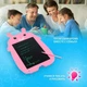 Дитячий графічний планшет для малювання A-Toys Writing Tablet LCD DC 101 на батарейці зі стилусом Рожевий - зображення 4