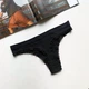 Женские стринги Ouno 5918 в рубчик, Черные S/M - изображение 2