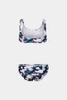 Підлітковий роздільний купальник для дівчинки Arena Tie And Dye Bikini TOP 006206-500 152 см Білий/Синій/Мультиколор (3468336893272) - зображення 2