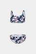 Підлітковий роздільний купальник для дівчинки Arena Tie And Dye Bikini TOP 006206-500 152 см Білий/Синій/Мультиколор (3468336893272) - зображення 1