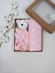 Набор для малыша: пеленка, комфортер, грызкнок a.l.babybox Звезды Розовый - изображение 1