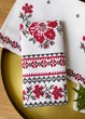 Серветки лляні "Білий орнамент" (комплект 4 шт.) - изображение 3