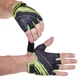 Перчатки для фитнеса перчатки спортивные Zelart Fitness 3887 размер XL Black-Green - изображение 2