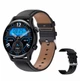Смарт-часы Uwatch HK8 Pro Black AMOLED, 2 ремешка, Кожаный и силиконовый - изображение 1