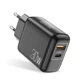 Сетевое зарядное устройство USLION UD7532 30W QC3/PD Black - изображение 1