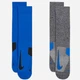 Набор мужских носков высоких Nike Multiplier Ankle Sock (SX7557-937) 38-42 2 пары Синий/Серый (196153841369) - изображение 2