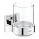 Стакан для зубных щеток GROHE QuickFix Start Cube прямоугольный стеклянный хром 41097000 - изображение 1