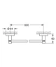Держатель для полотенец GROHE QuickFix Start 41178000 654мм округлый металл хром CV034590 - изображение 3
