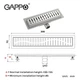 Трап линейный для душа GAPPO 300мм с сухим затвором сатин G83007-3 - изображение 2